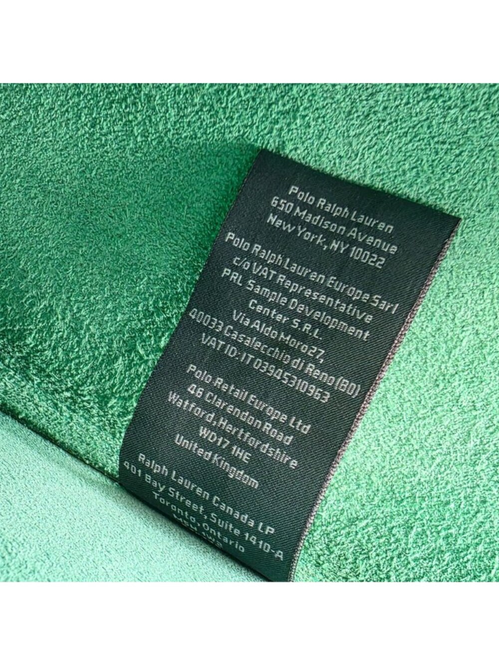 Lauren Ralph Lauren Tate Shopper Tote Bag Green Leather Pepper French Blue - Picture 15 of 16